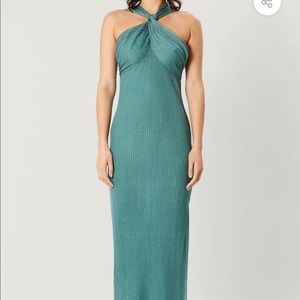 NWT Herve Leger Sheer Draped Gown